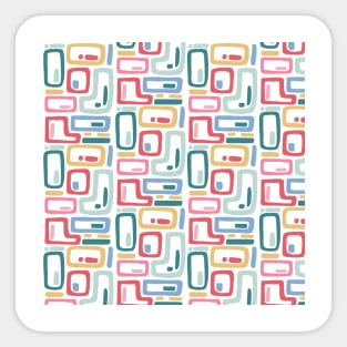 Square Geometric Pattern in Bright Sticker